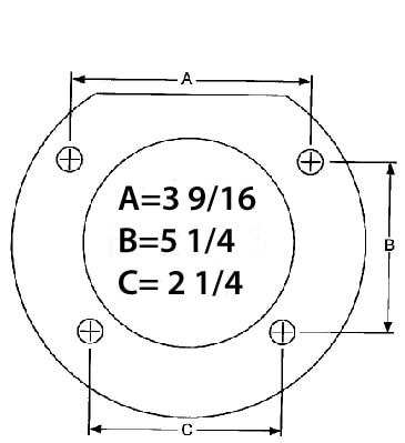 To verify you are ordering the correct kit, check this spindle to backing plate bolt hole spacing diagram, against your axle housing.
